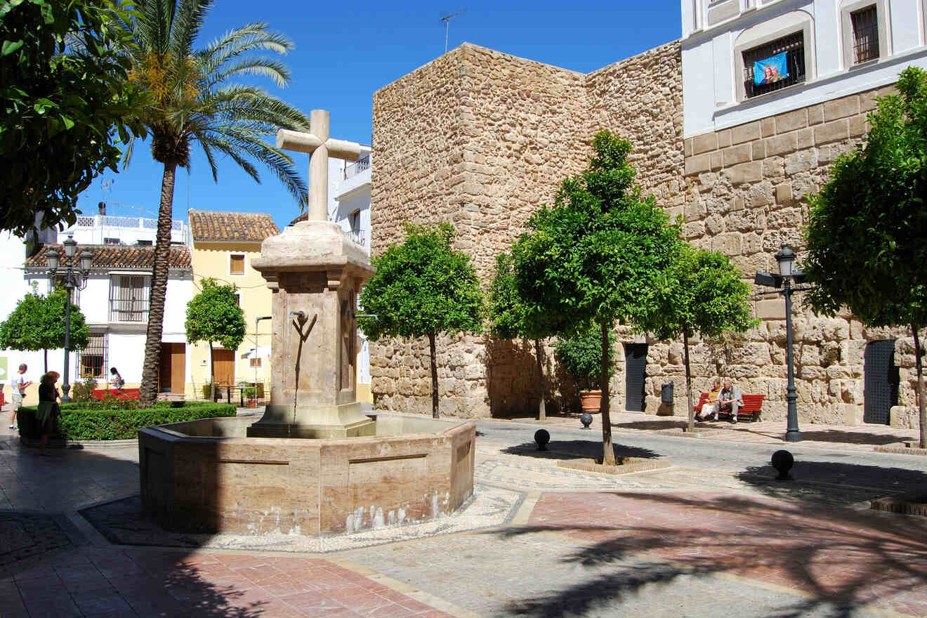 a photo of a fountain in the Old Town, where to stay in Marbella for the first time